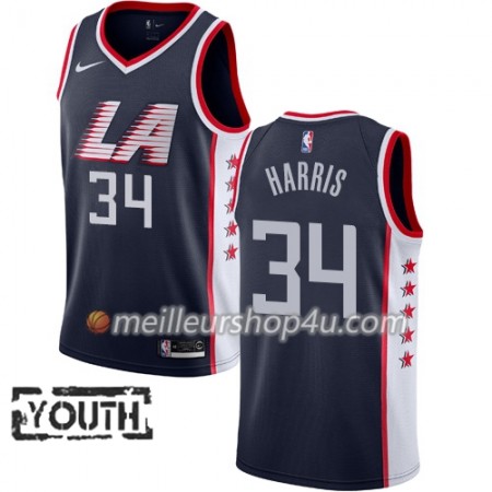 Maillot Basket Enfant Los Angeles Clippers Tobias Harris 34 2018-19 Nike City Edition Navy Swingman